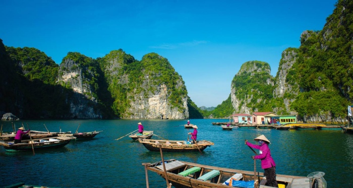 Floating Village in Lan Ha Bay
